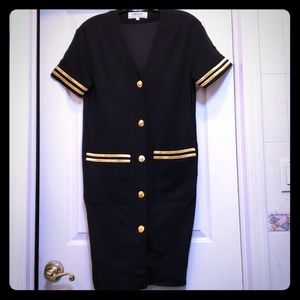 Vintage 90s black knit dress